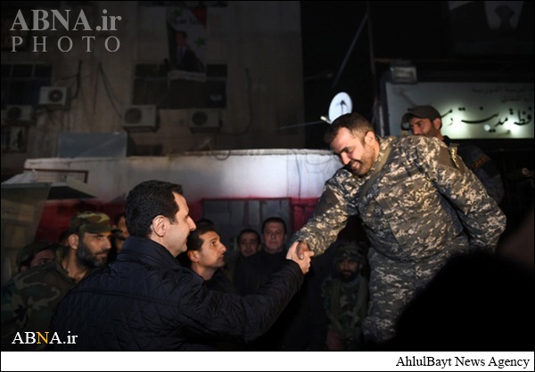 Photos: Bashar Assad Inspects Army Soldiers in Jobar in Damascus at Beginning of New Year